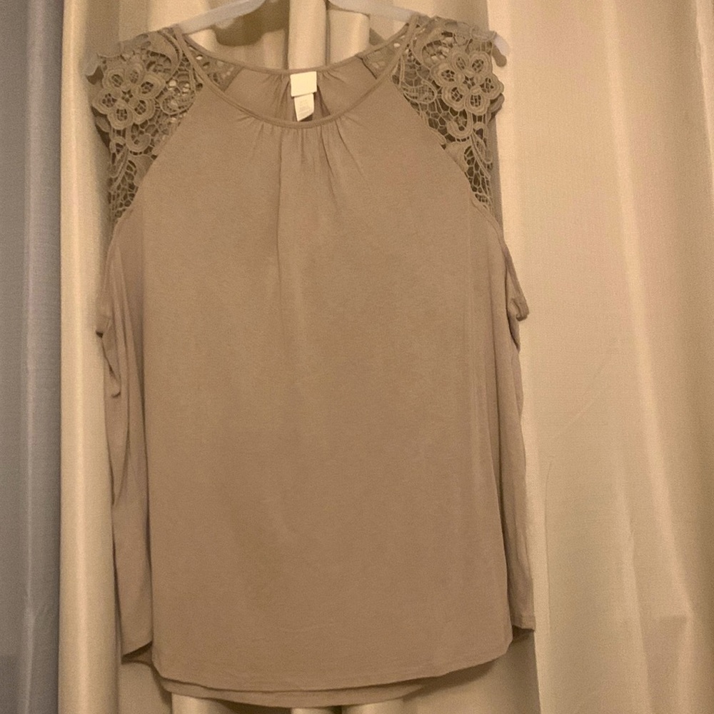 H&M top. Sleeve crochet.XXL